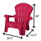 Garden Chairs - Red 4 Pack