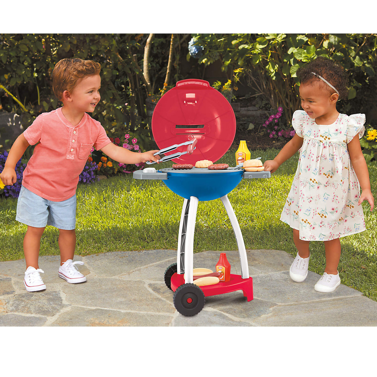 Sizzle 'n Serve Grill™ - Red, White,& Blue