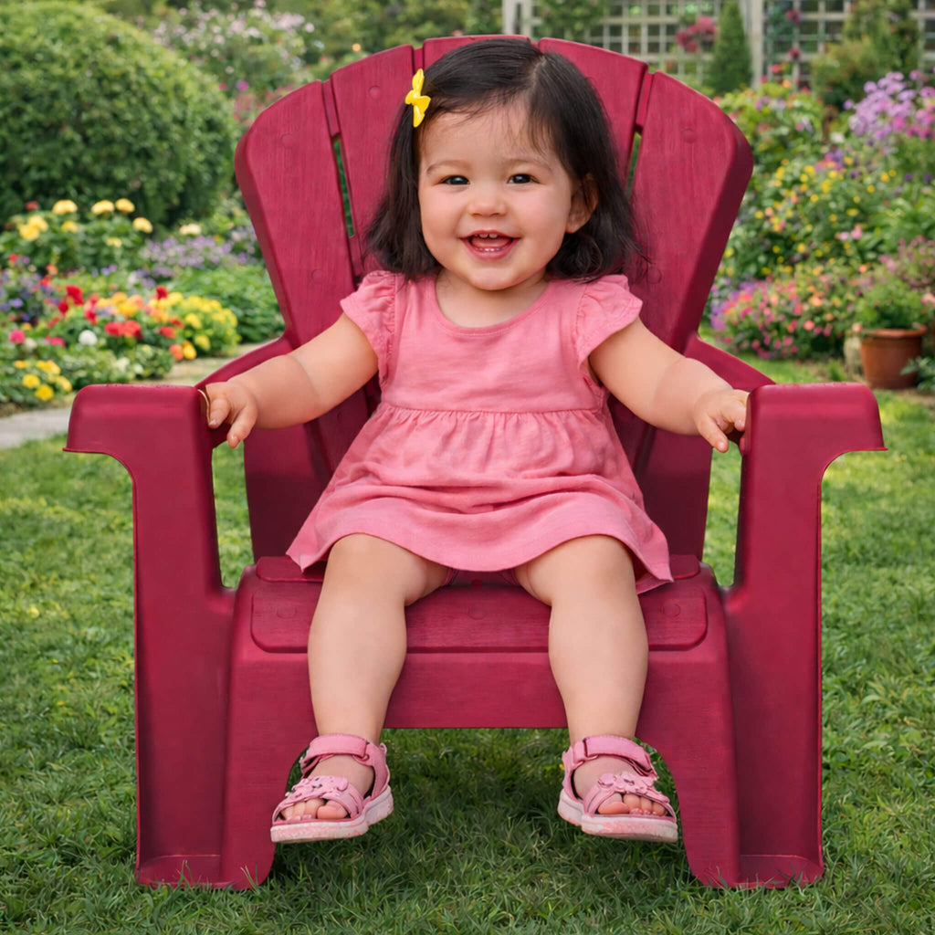 Garden Chairs - Red 4 Pack