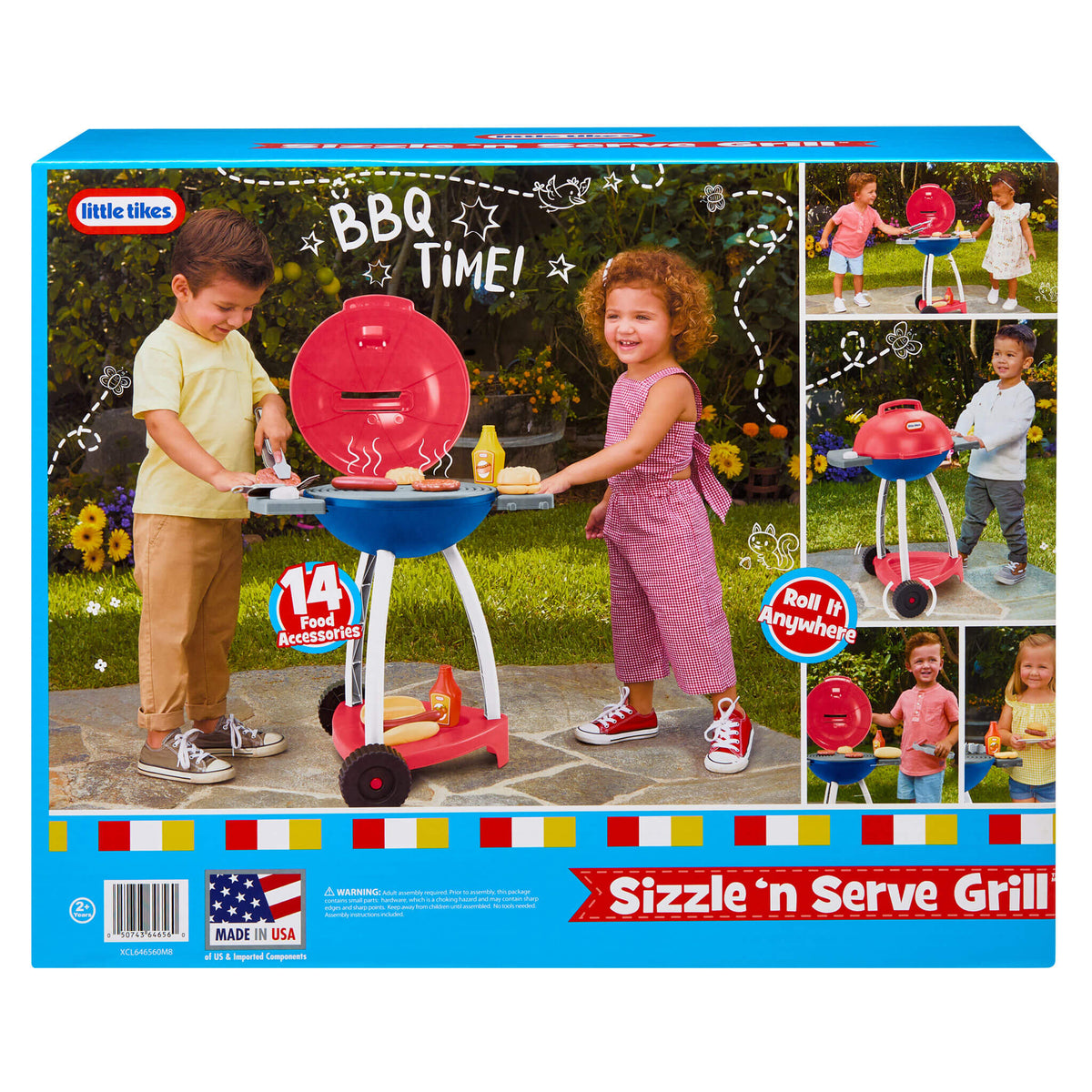 Sizzle 'n Serve Grill™ - Red, White,& Blue